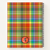 Gratitude Journal Personalized Orange Plaid ノートブック (裏面)
