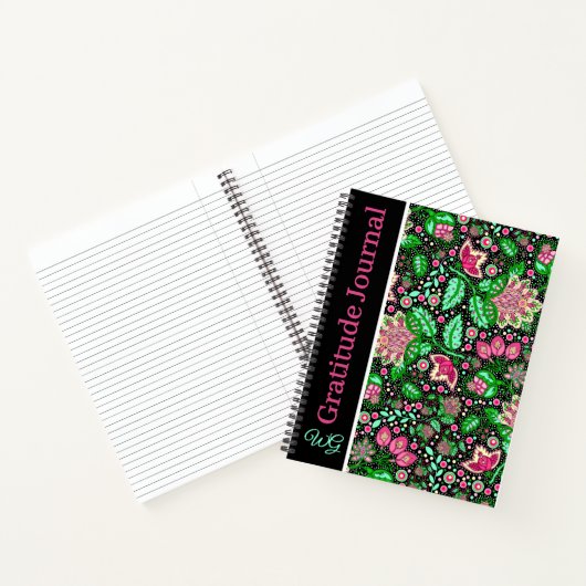 Gratitude Journal Personalized Pink Lady Slipper ノートブック (内部)