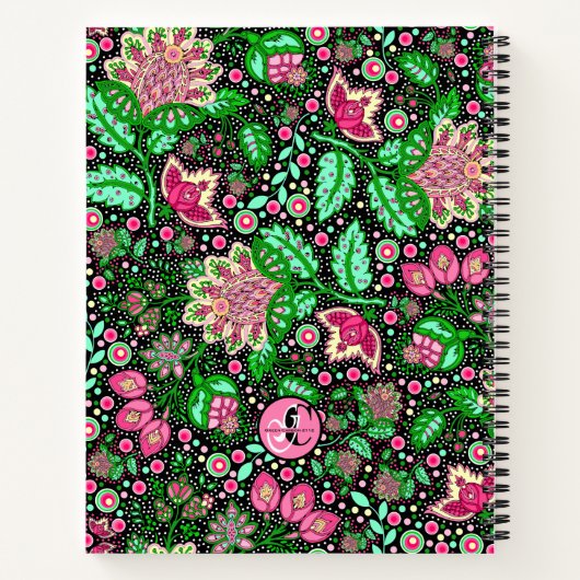 Gratitude Journal Personalized Pink Lady Slipper ノートブック (裏面)