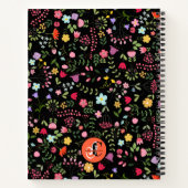 Gratitude Journal Personalized Wildflowers Floral ノートブック (裏面)