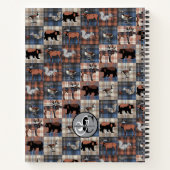 Gratitude Journal Personalized Wildlife Plaid ノートブック (裏面)