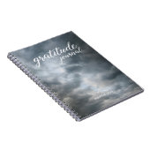 Gratitude Journal Storm Clouds Breaking with Name ノートブック (右側)
