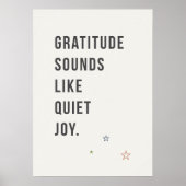 Gratitude Minimal Quote, Mindful Living ポスター (正面)
