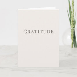 Gratitude – Minimal Typography Design カード