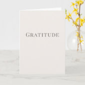 Gratitude – Minimal Typography Design カード (黄色い花)