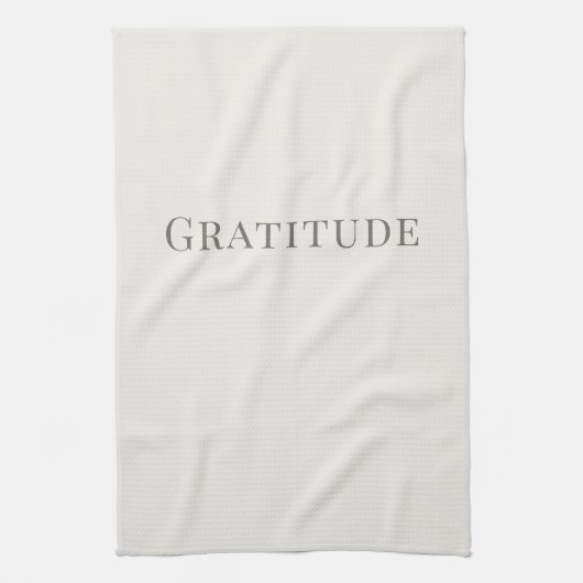 Gratitude – Minimal Typography Design キッチンタオル (縦)
