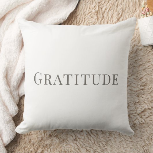 Gratitude – Minimal Typography Design クッション (ブランケット)