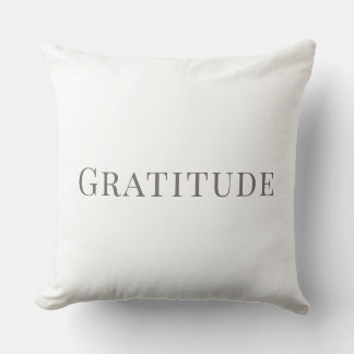 Gratitude – Minimal Typography Design クッション