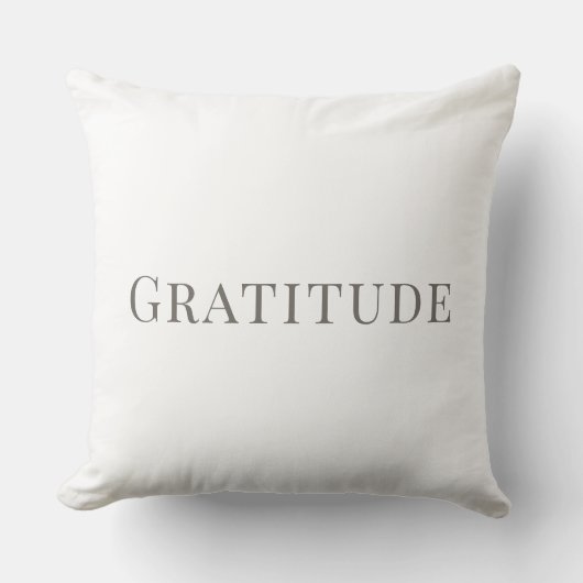 Gratitude – Minimal Typography Design クッション (正面)