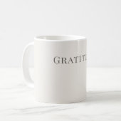 Gratitude – Minimal Typography Design コーヒーマグカップ (正面左)