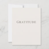 Gratitude – Minimal Typography Design ノートカード (正面)