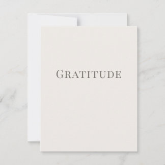 Gratitude – Minimal Typography Design ノートカード
