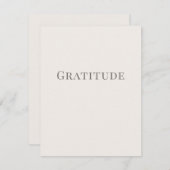 Gratitude – Minimal Typography Design ノートカード (正面/裏面)