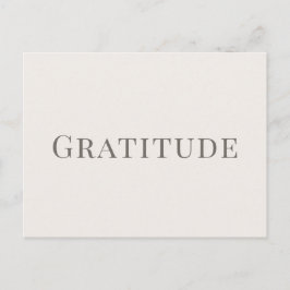 Gratitude – Minimal Typography Design ポストカード