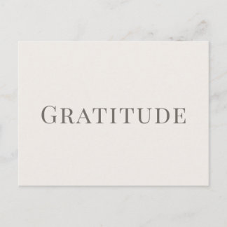 Gratitude – Minimal Typography Design ポストカード
