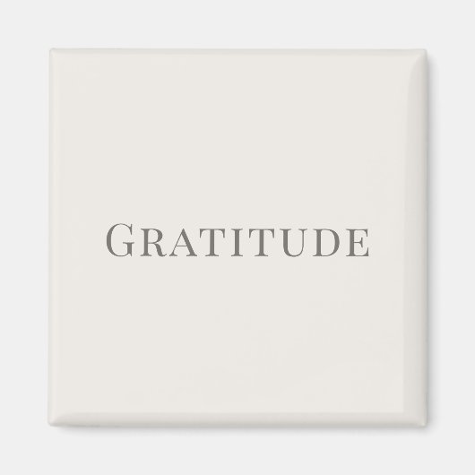 Gratitude – Minimal Typography Design マグネット (正面)