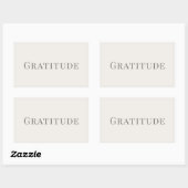 Gratitude – Minimal Typography Design 長方形シール (シート)
