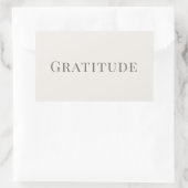 Gratitude – Minimal Typography Design 長方形シール (バッグ)
