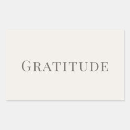 Gratitude – Minimal Typography Design 長方形シール