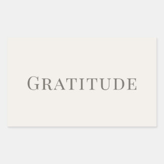 Gratitude – Minimal Typography Design 長方形シール