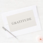 Gratitude – Minimal Typography Design 長方形シール (封筒)