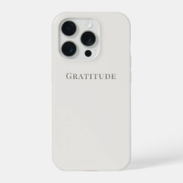 Gratitude – Minimal Typography (Slim Fit or Tough) iPhone 15 Proケース