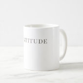 Gratitude Mug – Minimal Typography Design コーヒーマグカップ (正面右)