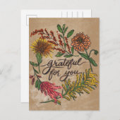 Gratitude Postcard Set | November Snail Mail | Tha ポストカード (正面/裏面)
