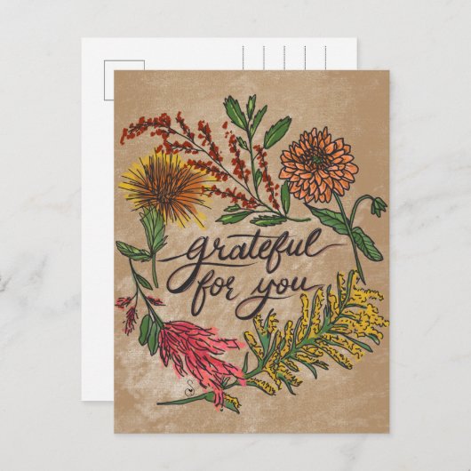 Gratitude Postcard Set | November Snail Mail | Tha ポストカード (正面/裏面)
