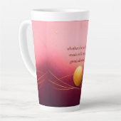 Gratitude Remains™: A Love-Led Morning & Night カフェラテマグ (左アングル)