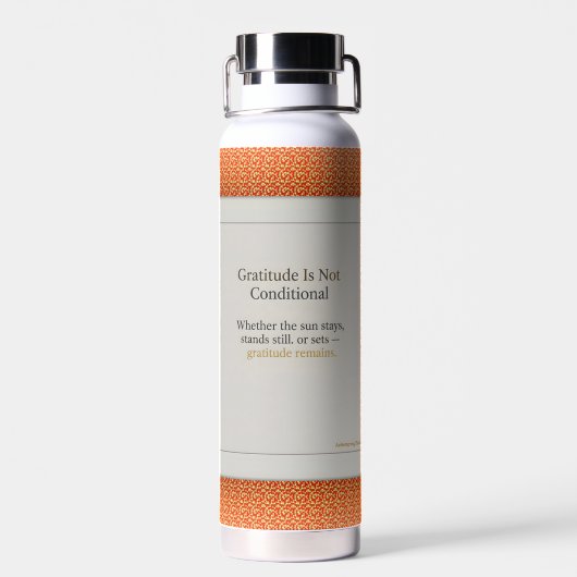 Gratitude Remains: affirmation drinkware Mindful ウォーターボトル (背面)