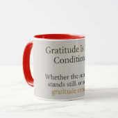 Gratitude Remains: Inspirational Affirmation Zen マグカップ (正面左)