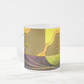 Gratitude Remains™ Love & Intention | Thoughtful R フロストグラスマグカップ (正面左)