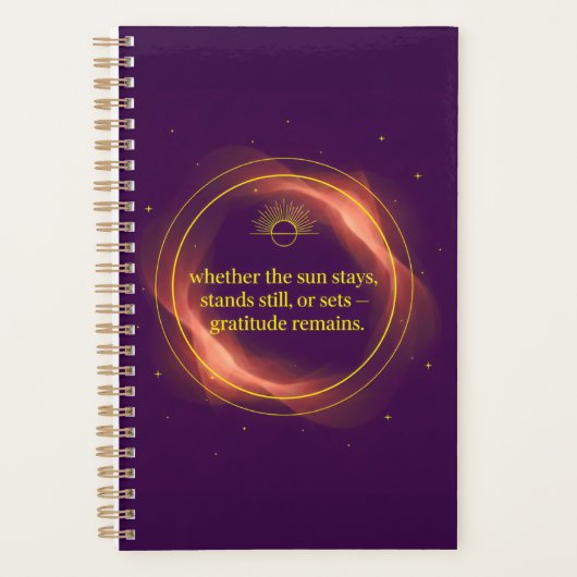 Gratitude Remains: Nice Day Better Night Always |  プランナー手帳 (正面)