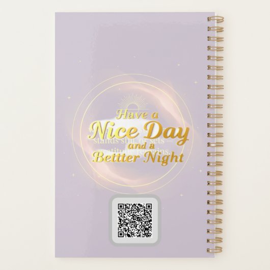 Gratitude Remains: Nice Day Better Night Always |  プランナー手帳 (裏面)
