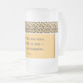 Gratitude Remains: Nice Day Better Night Always Ce フロストグラスビールジョッキ (正面右)