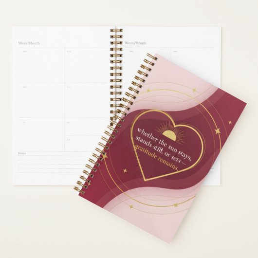 Gratitude Remains: Stillness Holds Gratitude | Dai プランナー手帳 (ディスプレー)