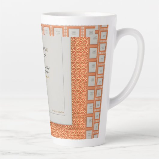 Gratitude Remains: Stillness Holds Gratitude Every カフェラテマグ (右)