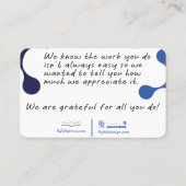 Gratitude Thank You Card - 3.54 x 2.165 名刺 (裏面)