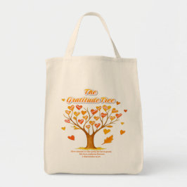 'Gratitude Tree' Grocery Tote Bag トートバッグ