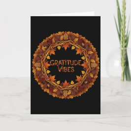 Gratitude Vibes Thanksgiving Card シーズンカード