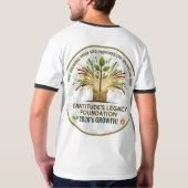 Gratitude's Legacy Foundation 2026 グロースツリーTシャツ Tシャツ (裏面フル)