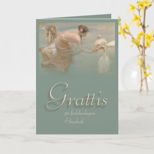 Grattis CC0141誕生日 カード (黄色い花)