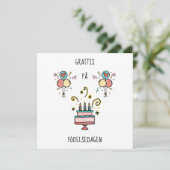 Grattis på födelsedagen | Happy Birthday カード (スタンド正面)