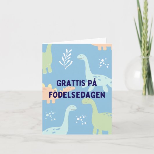 Grattis pedelsedagen、スウェーデンの誕生日 カード (正面)