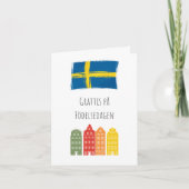 Grattis pelsedagenスウェーデンの誕生日 カード (正面)