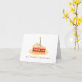 Grattis pelsedagenスウェーデンの誕生日 カード (黄色い花)