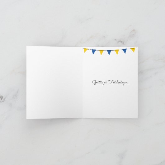 Grattis pelsedagenスウェーデンの誕生日 カード (内部)