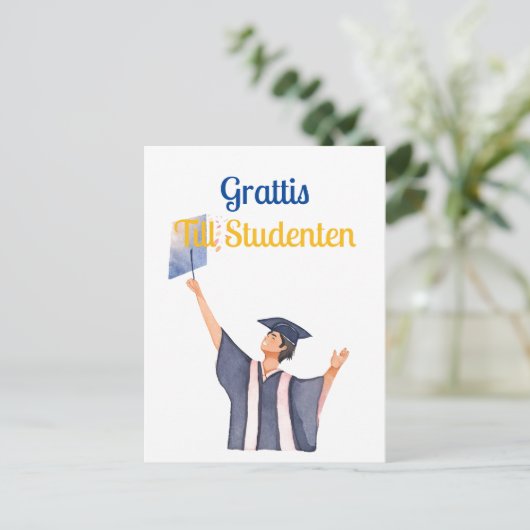 Grattis till studenten ポストカード (スタンド正面)