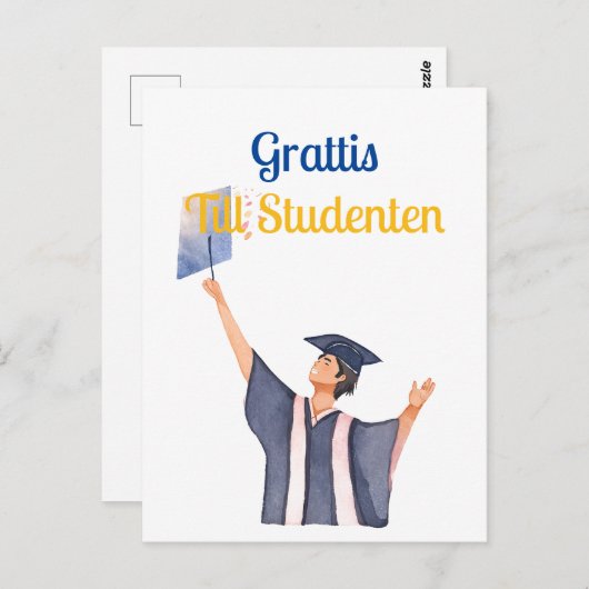 Grattis till studenten ポストカード (正面/裏面)